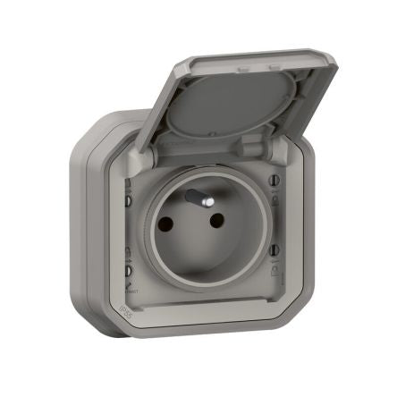 Legrand Grey Plug Socket, 2 Poles, NF Socket [069831L]; 253-8956