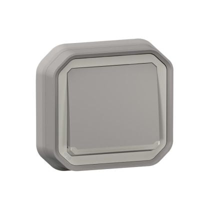 Legrand Grey Push Button Light Switch, 1 Way [069832L]; 253-8957