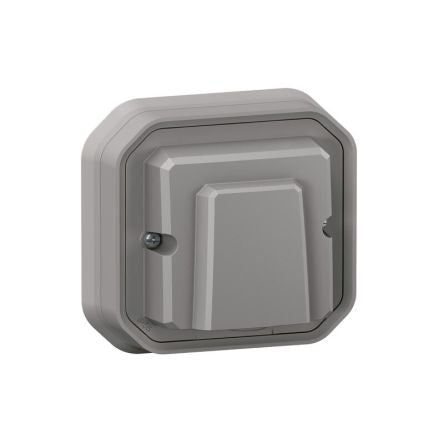 Legrand Grey Push Button Light Switch, 1 Way [069848L]; 253-8968