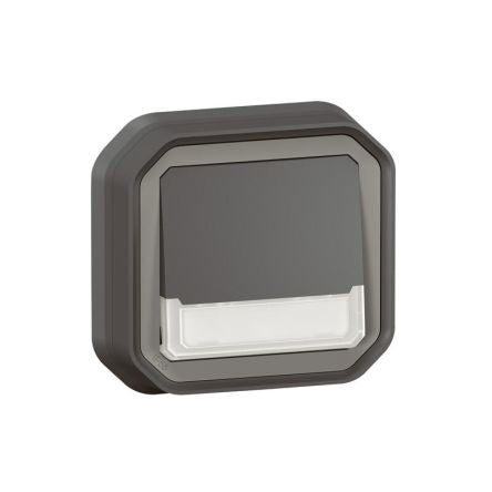 Legrand Grey Push Button Light Switch, 1 Way [069854L]; 253-8975