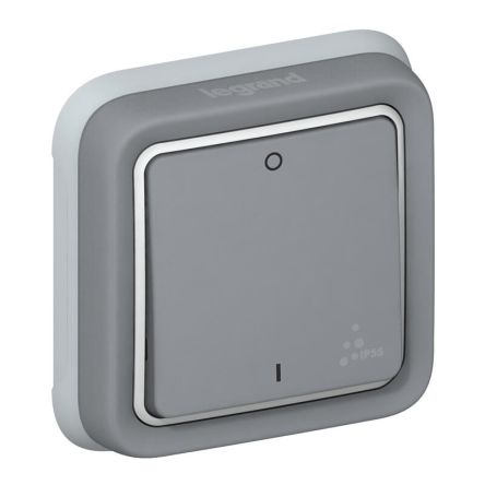 Legrand Grey Push Button Light Switch, 1 Way [069926]; 253-9017