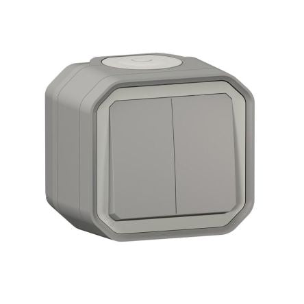 Legrand Grey Push Button Light Switch, 1 Way [070002]; 253-9051