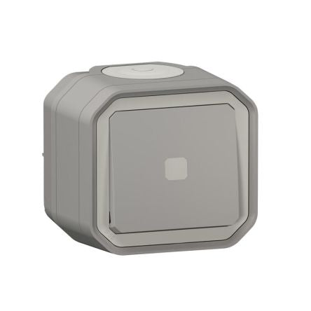 Legrand Grey Push Button Light Switch, 1 Way [070008]; 253-9058