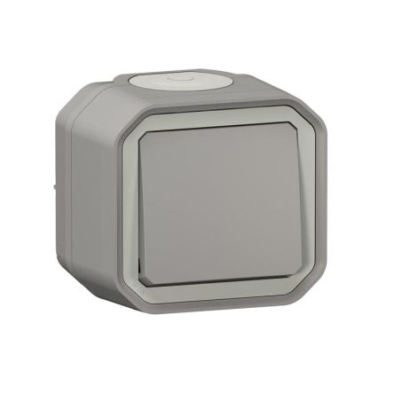 Legrand Grey Push Button Light Switch, 1 Way [070009]; 253-9059