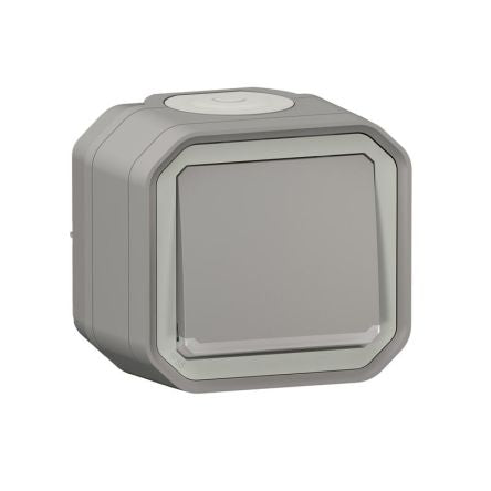 Legrand Grey Push Button Light Switch, 1 Way [070010]; 253-9060