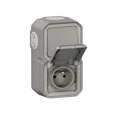 Legrand Grey Push Button Light Switch, 1 Way [070012]; 253-9063