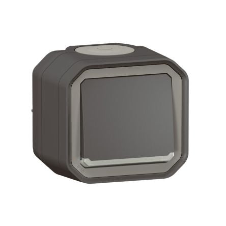 Legrand Grey Push Button Light Switch, 1 Way [070028]; 253-9072