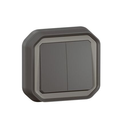 Legrand Grey Push Button Light Switch, 1 Way [070037]; 253-9082