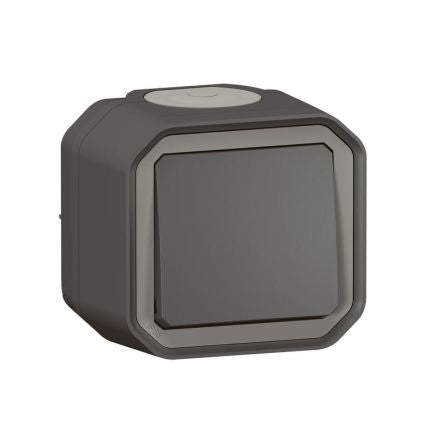 Legrand Grey Push Button Light Switch, 1 Way [070060]; 253-9108