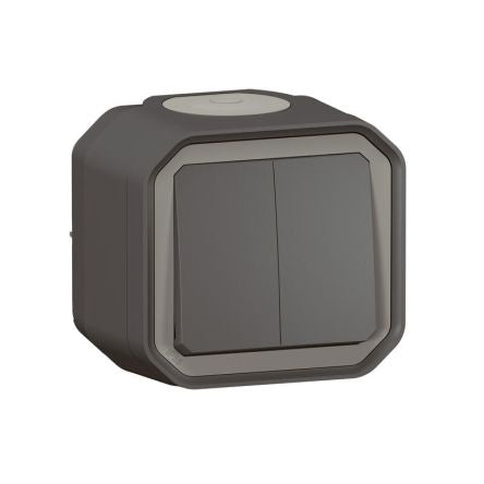 Legrand Grey Push Button Light Switch, 1 Way [070062]; 253-9110
