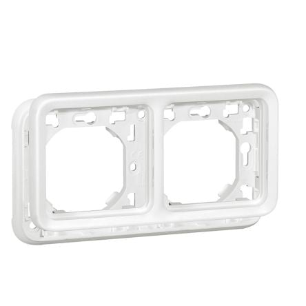 Legrand White Thermoplastic Back Boxes, IP55, 2 Gangs [070794]; 253-9146