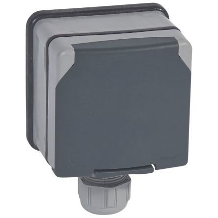 Legrand Grey Plug Socket, 3 Poles, 20A, NF Socket [090456]; 253-9153