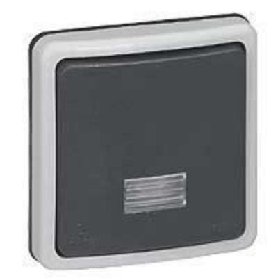Legrand Grey Push Button Light Switch, 1 Way [090482]; 253-9161