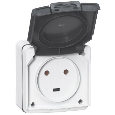 Legrand Grey Plug Socket, 2 Poles, 20A, NF Socket [091435]; 253-9169