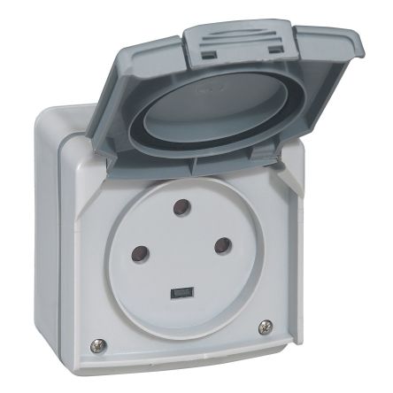 Legrand Grey Plug Socket, 3 Poles, 20A, NF Socket [091436]; 253-9170