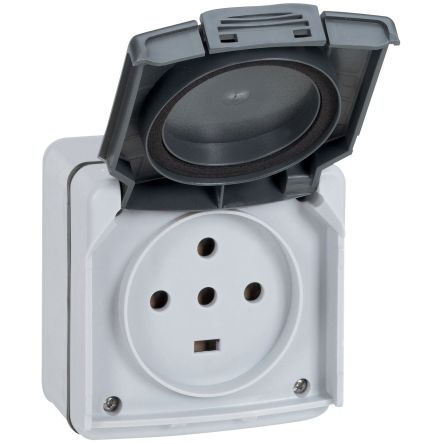 Legrand Grey Plug Socket, 4 Poles, 20A, NF Socket [091437]; 253-9171