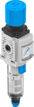 Festo MS Polycarbonate Filter Regulator, 40μm, G 1/4, Automatic, 1 → 10 bar, 8098264 [MS4-LFR-1/4-D6-E-P-VC-AG-BAR-B]; 253-9224