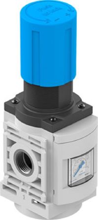 Festo G 1/2 Pneumatic Regulator - 0.1MPa to 1MPa, 1/2 in, 10bar max. input, 8099204 [MS6-LR-1/2-D6-AG-MPA-B]; 253-9242