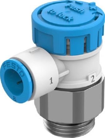 Festo Manual Flow Control Pneumatic Manual Control Valve VFOE Series, G 3/8, 3/8in, III B [VFOE-LE-T-G38-Q8]; 253-9261