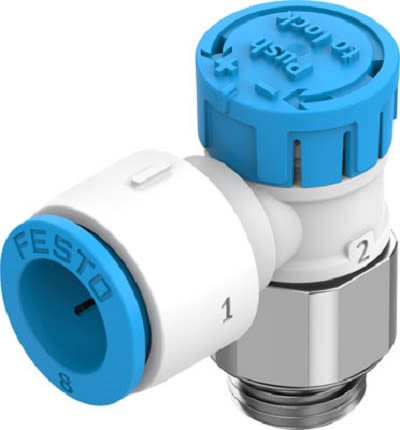 Festo Manual Flow Control Pneumatic Manual Control Valve VFOE Series, G 1/8, 1/8in, III B [VFOE-LS-T-G18-Q8]; 253-9268