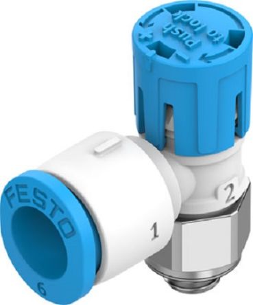 Festo Manual Flow Control Pneumatic Manual Control Valve VFOE Series, Metric M5, M5, III B [VFOE-LS-T-M5-Q6]; 253-9270