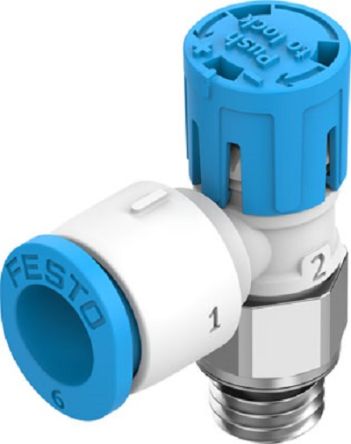 Festo Manual Flow Control Pneumatic Manual Control Valve VFOE Series, M7, M7, III B [VFOE-LS-T-M7-Q6]; 253-9272