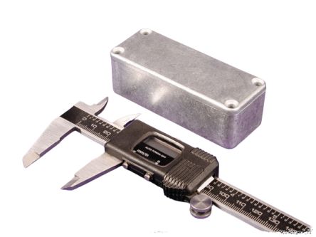 Hammond 1550 Series Unpainted Die Cast Aluminium Junction Box, IP54, 89 x 35 x 26mm [1550A]; 253-9524