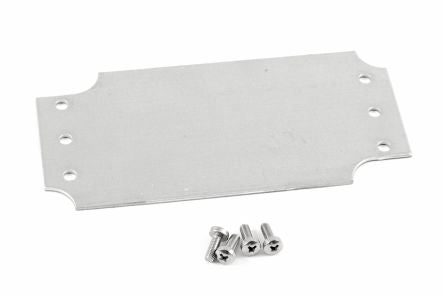 Hammond Steel Mounting Plate, 66mm W, 119mm L for Use with 1554 &amp; 1555 C, C2 &amp; D2 Enclosures, D [1554CPL]; 253-9535