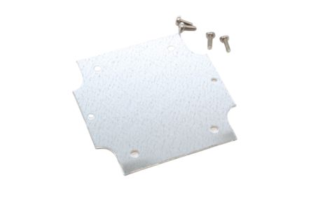 Hammond Steel Mounting Plate, 90mm W, 90mm L for Use with 1554 &amp; 1555 E, E2 &amp; EE2 Enclosures, EE [1554EPL]; 253-9537