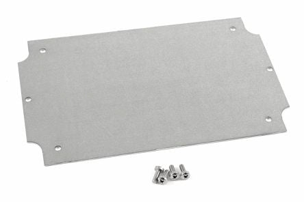 Hammond Steel Mounting Plate, 119mm W, 180mm L for Use with 1554 &amp; 1555 H, H2 &amp; T2 Enclosures, T [1554HPL]; 253-9542