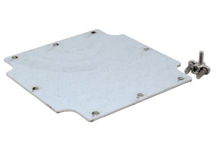 Hammond Steel Mounting Plate, 105mm W, 105mm L for Use with 1554 & 1555 L & L2 Enclosures [1554LPL]; 253-9547