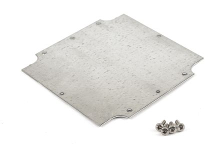 Hammond Steel Mounting Plate, 119mm W, 119mm L for Use with 1554 &amp; 1555 N, N2 &amp; P2 Enclosure, P [1554NPL]; 253-9549