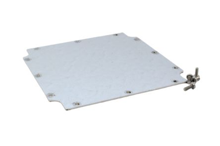 Hammond Steel Mounting Plate, 140mm W, 140mm L for Use with 1554 & 1555 Q & Q2 Enclosures [1554QPL]; 253-9551
