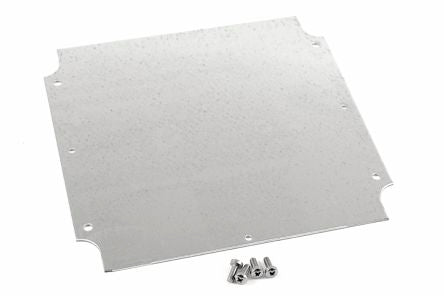 Hammond Steel Mounting Plate, 160mm W, 160mm L for Use with 1554 &amp; 1555 R, R2 &amp; S2 Enclosures, S [1554RPL]; 253-9553