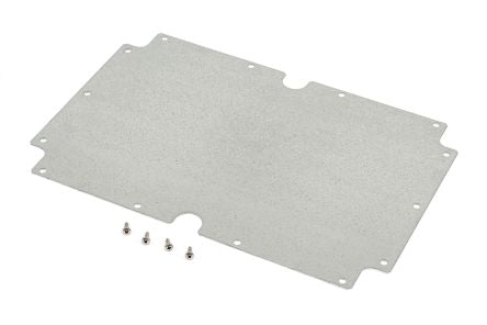 Hammond Steel Mounting Plate, 200mm W, 300mm L for Use with 1554 & 1555 X Enclosures [1554XPL]; 253-9563