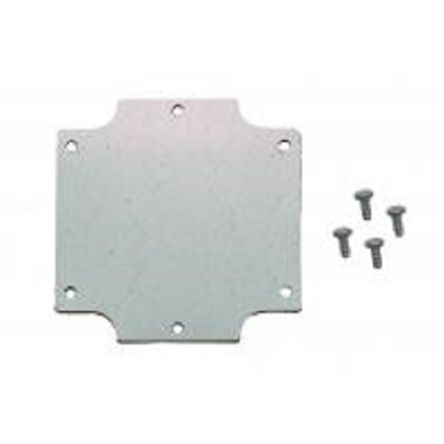 Hammond Steel Mounting Plate, 78mm W, 78mm L for Use with Flanged 1555 EF & E2F Enclosures [1555EFPL]; 253-9569