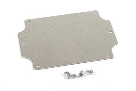 Hammond Steel Mounting Plate, 76mm W, 108mm L for Use with Flanged 1555 FF & F2F Enclosures [1555FFPL]; 253-9570
