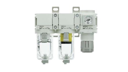 SMC AC40C Filter Regulator, 5μm, Rc 1/2, Manual, 8.5 bar [AC40C-04G-D]; 254-1485