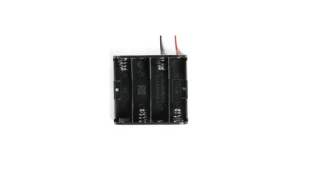 Takachi Electric Industrial 4 x AA Battery Holder, Coil Spring Contact [SN3-4-P]; 254-2532