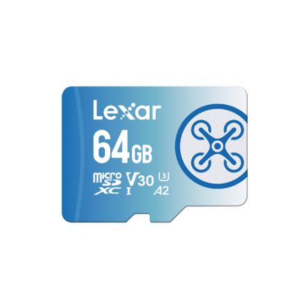 Lexar 64 GB MicroSDXC Micro SD Card, A2, Class10, U3, UHS-I, V30 [LMSFLYX064G-BNNNG]; 254-2659