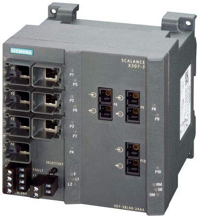 Siemens Managed 10 Port Ethernet Switch [6GK5307-3BL10-2AA3]; 254-2903