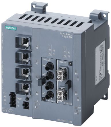 Siemens Managed 10 Port Ethernet Switch [6GK53082FN102AA3]; 254-2906