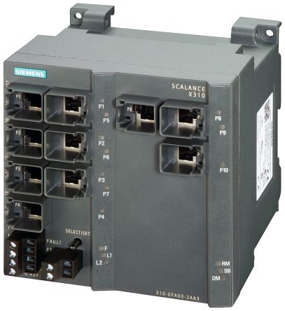 Siemens Managed 10 Port Ethernet Switch [6GK53100FA102AA3]; 254-2911