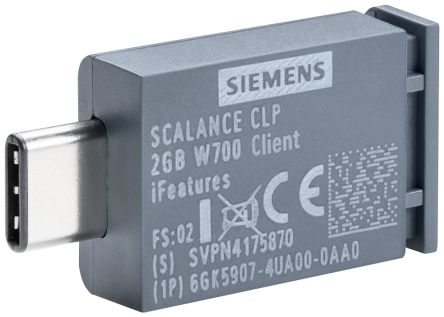 Siemens Scalance Series Memory Module for Use with SCALANCE W700, SCALANCE W1700, CLP-Slot/USB-C [6GK59074UA000AA0]; 254-2956