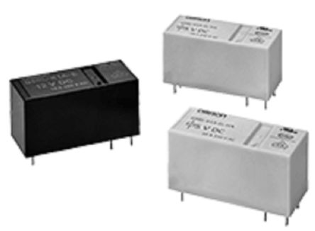 Omron PCB Mount Latching Power Relay, 5V dc Coil, 16A Switching Current, SPST [G5RL-U1A-E DC5]; 254-3141