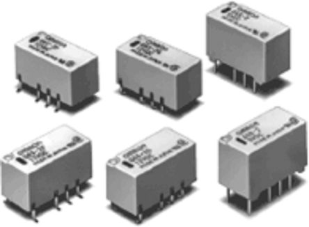 Omron Surface Mount Latching Relay, 5V dc Coil, DPDT [G6SK-2F-TR DC5]; 254-3151