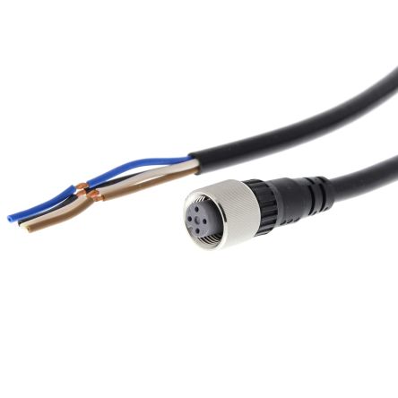 Omron Straight Female M12 to Unterminated Sensor Actuator Cable, 2m [XS2F-E421-D80-E]; 254-3452