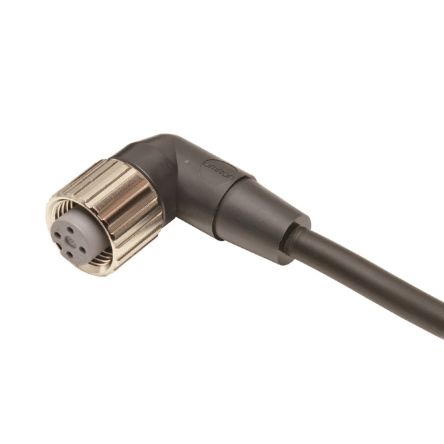 Omron Right Angle Female M12 to Unterminated Sensor Actuator Cable, 5m [XS2F-M12PUR4A15M]; 254-3457