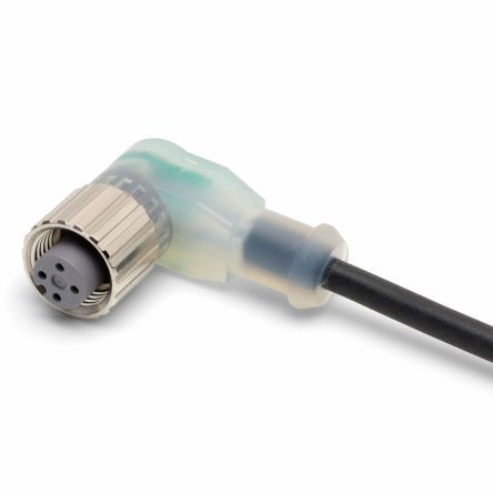 Omron Right Angle Female M12 to Unterminated Sensor Actuator Cable, 5m [XS2F-M12PVC3A5MPLED]; 254-3465
