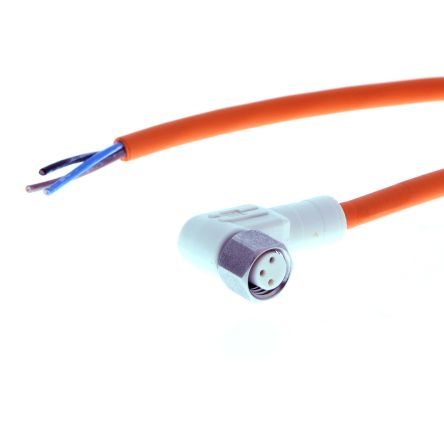 Omron Right Angle Female M8 to Unterminated Sensor Actuator Cable, 5m [Y92E-S08PP3A 5M]; 254-3493
